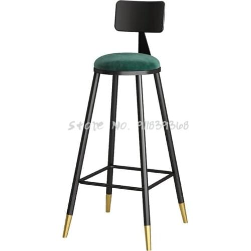 Nordic bar stools modern minimalist wrought iron household high stools light luxury bar stools bar tables and chairs combination