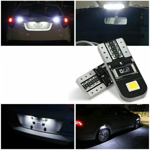 10PCS White LED Interior Dome Map License Light Bulb T10 2825 168 158 194 CANbus