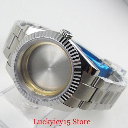 Stainless Steel Watch Case with Glass SS Watch Strap Fit MIYOTA Automatic Movement