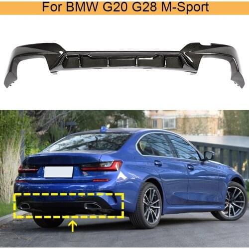 Carbon Fiber Rear Bumper Diffuser Lip Spoiler for BMW G20 G28 M-Sport M-Tech 2019 2020 Car Rear Diffuser Lip