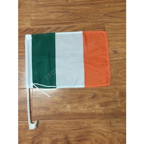 30X45C Ireland flag Ireland car window flag car flag pole car decoration Free Shipping