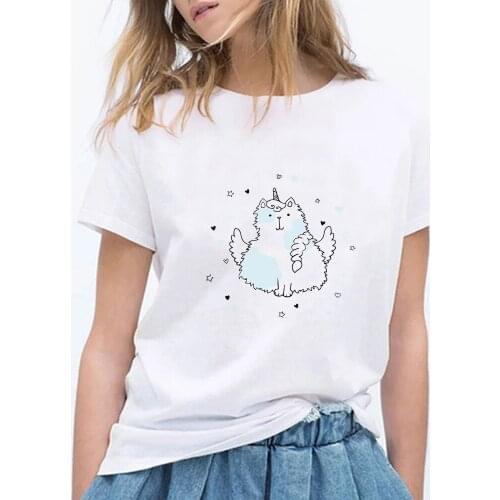 Cute Beer Animal Print Womens T Shirt Kpop Aesthetic Short Sleeve T-shirt Gril Summer Kawaii Casual Round Neck Tshirt for Women