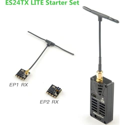 HappyModel 2.4G ExpressLRS ELRS Starter Set ES24TX Lite TX 3PCS 2.4G EP1 EP2 RX for T-LITE RC Airplane FPV Long Range Drones
