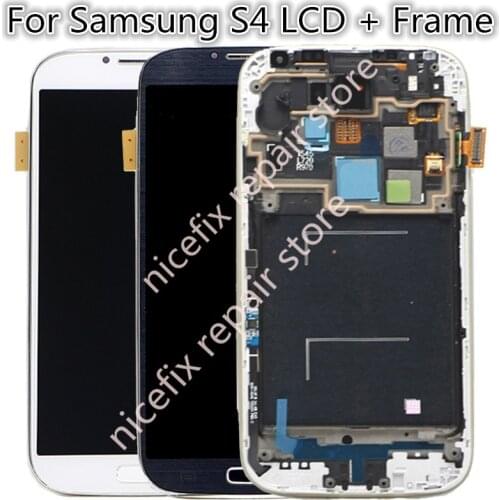 I337 i9505 i9500 i545 m919 E300S LCD For Samsung S4 Lcd touch Screen Digitizer with frame Assembly Mobile Phone parts