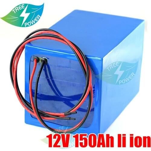 Customized 12V li ion 150ah Lithium polymer Battery for UPS RV EV forklift caravan trolling motor AGV + 10A charger