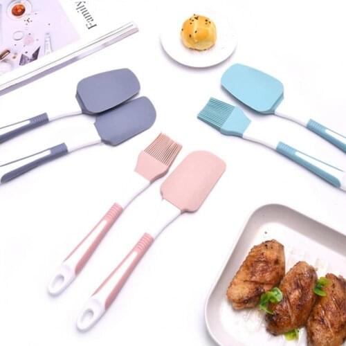 60%HOTBaking Tool Healthy Convenient Silicone Cream Scraper Non-stick Baking Spatula Oil Brush Tool for Home