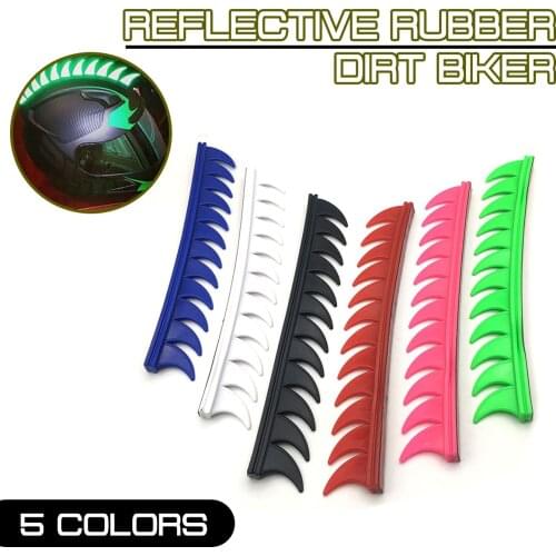 Motorcycle Helmet Mohawk Sticker Reflective Rubber Dirt Biker Motocross Mohawk Biker Helmet Mohawks Spikes