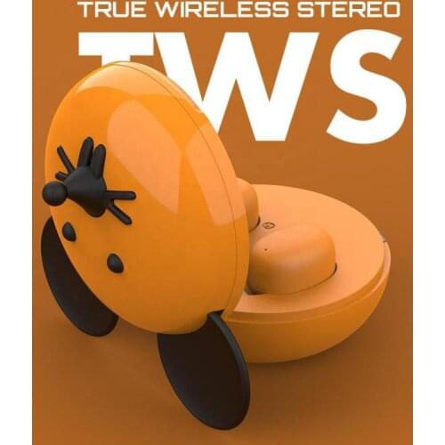 Cartoon Design Headset Earphone For Kids Headphones Mini Pet Cow Cat True Wireless Stereo Earbuds In-ear Smart Touch Headset