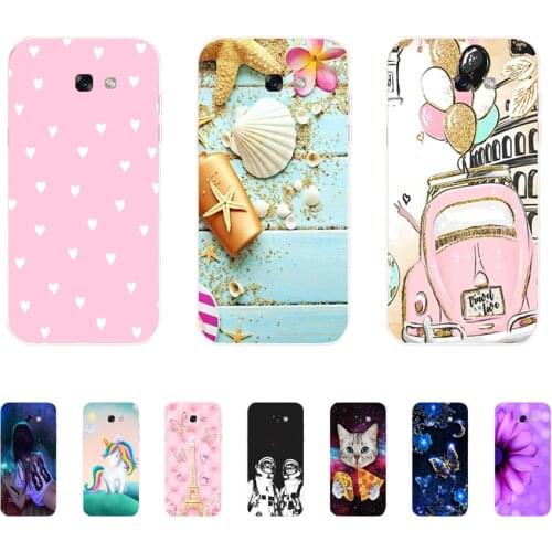 Soft Case For Silicone Back Cover For Cute Phone Cases Cover Bumper for Samsung Galaxy A7 A8 A9 2017 2018 A8 Plus 2018 A70 A80