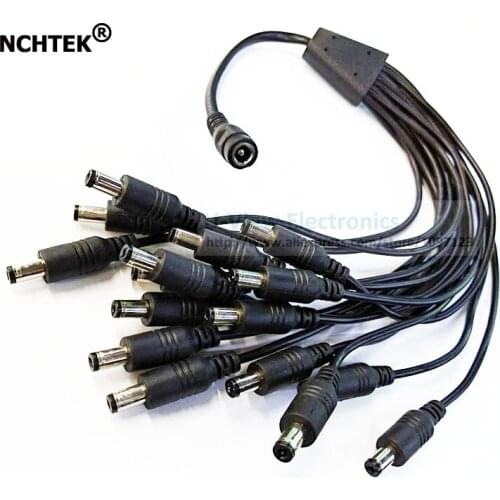 NCHTEK DC 1 Female to 16 Male Power Splitter Adapter Cables For CCTV Camera/Free Shipping/1PCS
