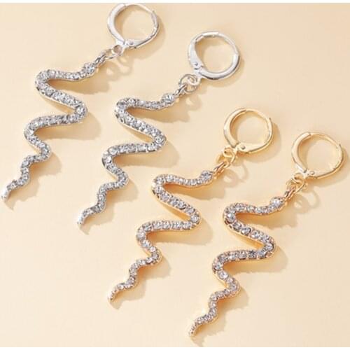 New 2021 Womens Punk Style Animal Snake Earrings Cute Sweet Snakelike Pendant Stud Earrings dropshipping