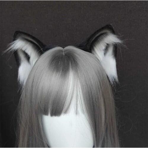 New Fold Style Cat Ears Hair Hoop Black Color Headwear Hand Made Work For Cosplay Party Costume Accessories