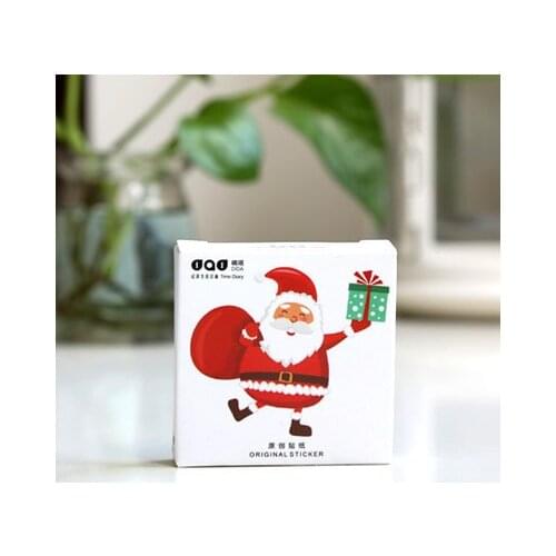 48PCS/box New Cute Creative Santa Claus Album Paper Lable Stickers Crafts And Scrapbooking Decorative Lifelog Sticker Stationery
