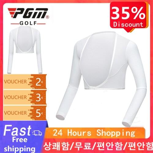 Golf Clothing Summer Sun Cool Down Protection Clothing Ladies Long-Sleeved Ice Silk Bottoming Shirt Inner Shawl Sleeves