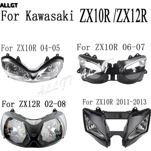 Motorcycle Front Headlamp Headlight Assembly For Kawasaki ZX10R ZX12R 2004 2005 2006 2007 2008 2009 2010 2011 2012 2013