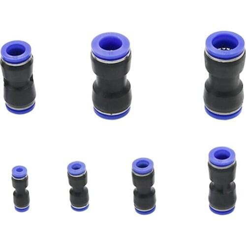Air Pneumatic 4mm 6mm 8mm 10mm 12mm 14mm 16mm OD Hose Tube One Touch Push Into Straight Gas Connector Slip Lock Quick Coupling