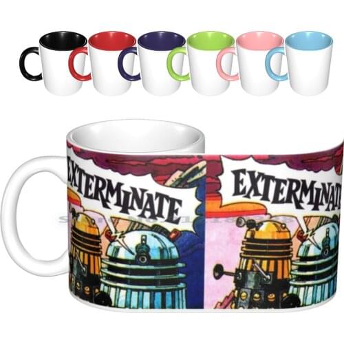 Exterminate! Ceramic Mugs Coffee Cups Milk Tea Mug Who Dr Who Dalek Tardis Science Fiction Who Dr Who Dalek Scifi Creative