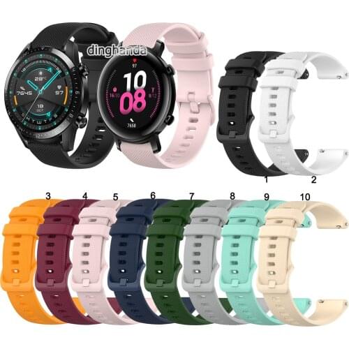 Soft Silicone Watch Strap Band For Huawei Watch GT2 42mm 46mm GT2e GT2 pro Smart Watch Replacement Sport Wrist bands straps