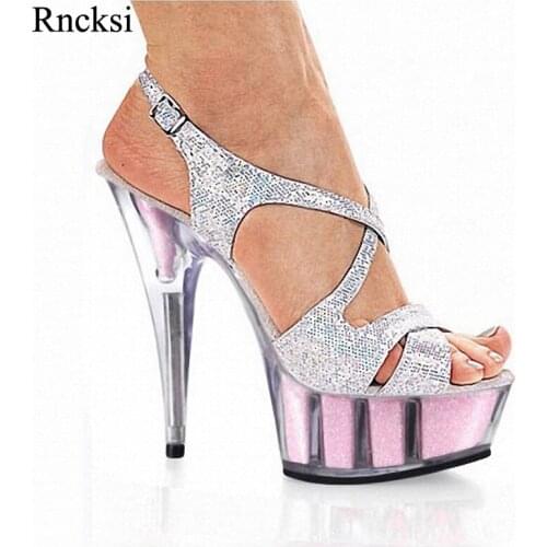 Rncksi Women Shoes Lady Shoes 15CM High Heel Platforms Pole Dance/Performance /Star /Model, Sandals Party / Wedding Sandals