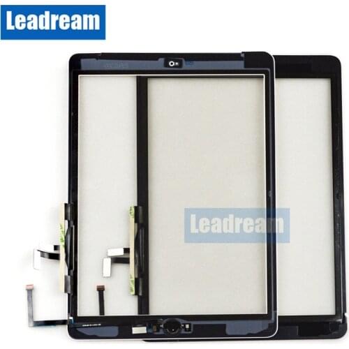 50PCS For ipad 5 2017 Air 2017 A1822 A1823 Touch Screen Digitizer Panel with Home Button Adhesive