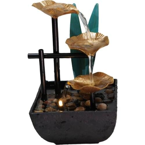 Creative Indoor Waterfall Decor Tabletop Water Fountain Ornaments Home Gardening Crafts Yoga Small Waterfall Decorations