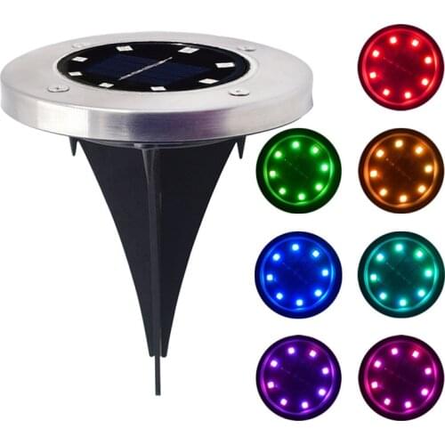 Waterproof Solar Power Ground Buried Lights Floor Outdoor Garden Lawn Path Lamp