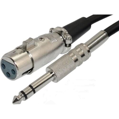 XLR Female to 1/4 inch TRS Male Cable 10FT