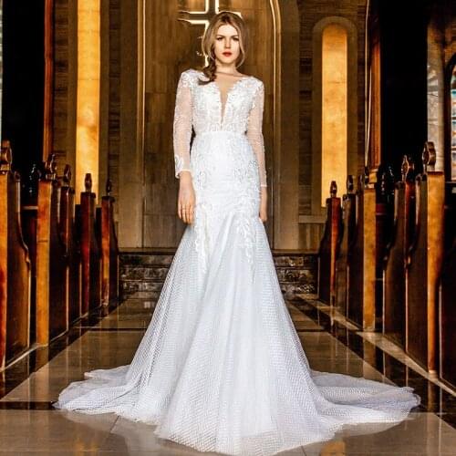 J66602 Jancember Celebrity Dress Mermaid Dresses Floor Length V-neck Long Sleeve Backless Robe De Soiree Celebrity Vestido Festa