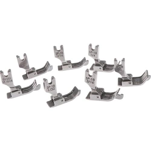 1PC Metal Presser Foot SP-18 Industrial Sewing Machine Flat Car Moving Edge Single Needle Flat 1/4 1/8 3/8 1/16 3/16 5/16 1/32