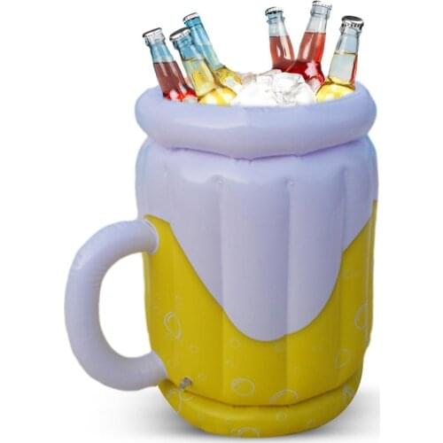 1PC Inflatable Beer Ice Bucket Beer Ice Bucket PVC Inflatable Beer Cooler Thickening Beer Storage Container For Pool Bar