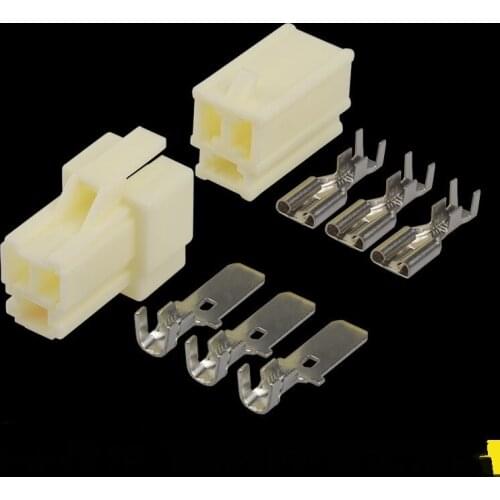 100 Sets 3 Pin 3.5mm Auto Fog Lamp Light Socket Crankshaft Sensor Connector DJ7031YA-7.8-11/21