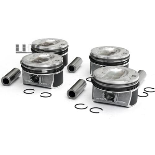 4x 03C107065BL Ø76,51mm Pistons Rings Ø19mm Wrist Set For V W Golf Passat CC Tiguan 1.4 TSI For 1.4 TSI / TFSI Turbo/Supercharge