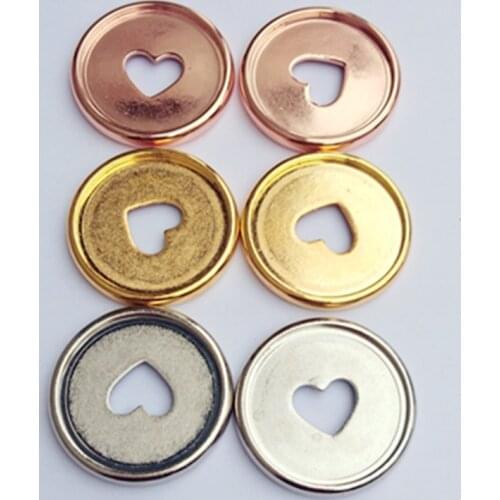 100PCS 35mm heart-shaped notebook plastic disc binding tray plastic DIY 360 degree disc buckle office supplies binding