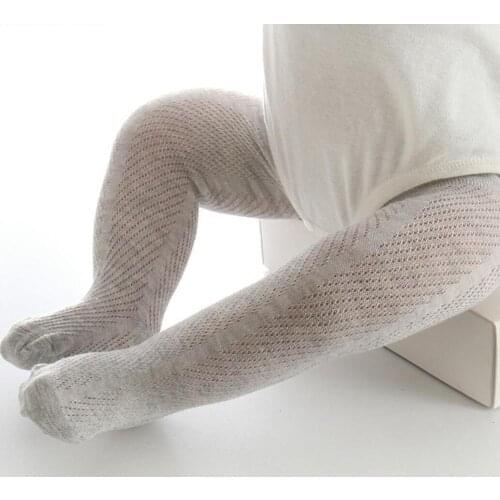 Children girls pantyhose spring summer thin soft cotton solid color pink kids baby girl tights breathable mesh pantyhose