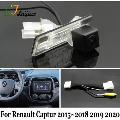 For Renault Captur Kaptur 2015~2018 2019 / Car Backup Camera With 24Pin Adapter Cable / OEM Monitor Compatible Rear View Camera