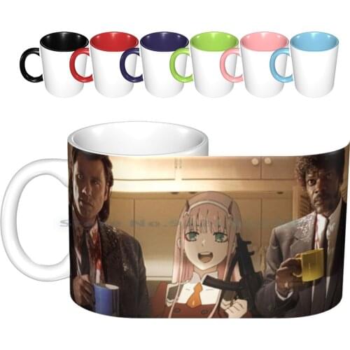 Darling Fiction Ceramic Mugs Coffee Cups Milk Tea Mug Gangsta Gangster With Waifus Waifuz Darling In The Franxx Zero Two Zero