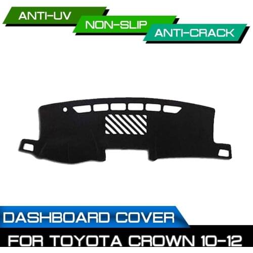 Car Dashboard Mat Anti-dirty Non-slip for Toyota Crown 2010 2011 2012 Dash Cover Mat UV Protection Shade