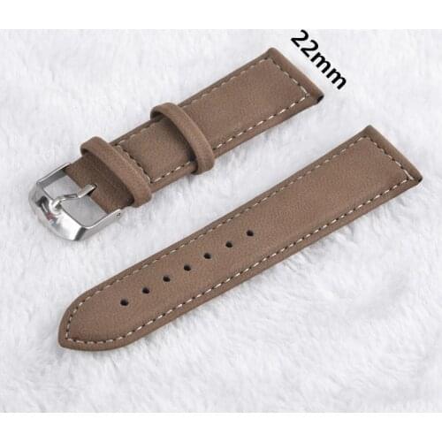 Leather watchband ogya brand fashion popular clock band 22mm and 20mm for watch high quality