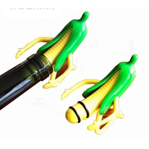 Creative Corn Shape Wine Bottle Stopper Eco-Friendly Plastic Wine Stoppers Bar Tools Kitchen Accessories