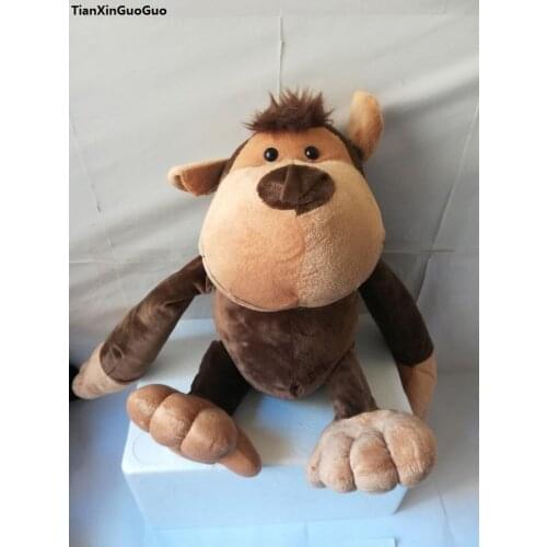 Stuffed animal large 45cm jungle monkey plush toy soft doll throw pillow birthday gift w2833