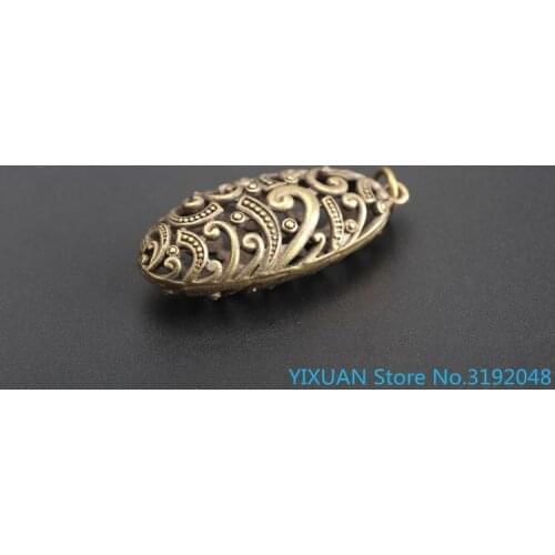 Latón personalidad creativa elipse colgante coche colgante hecho a mano colección