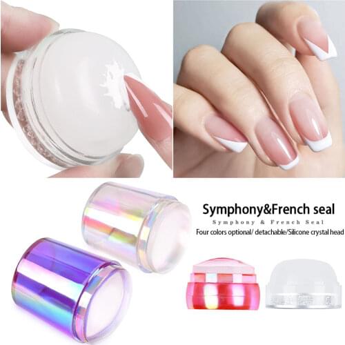 ANGNYA Transparent Rectangle Soft Head Nail Art Stamping Stamp Tool Nail Stamper & Nail Scarper DIY Image Design Stamp PlateA007