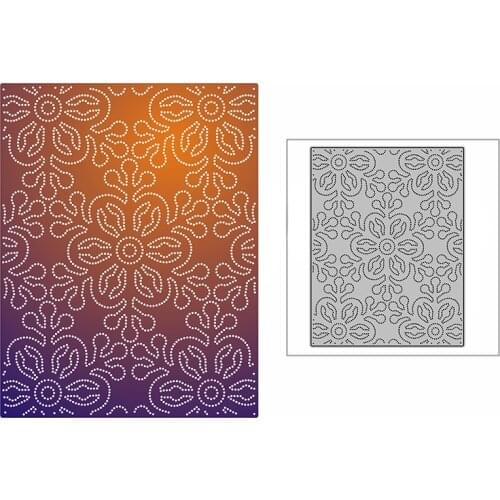 New Dotted Floral Snowflake Background Plate 2021 Metal Cutting Dies for Scrapbooking and Card Making Embossing Craft No Stamps