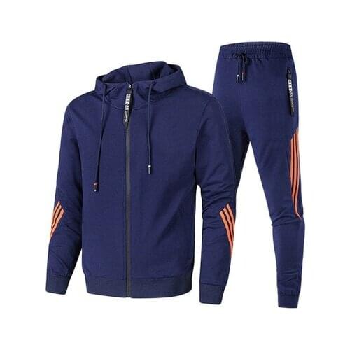 2021 New Spring And Autumn Mens Hoodie Suit Mens Sports Suit Youth Leisure Running Sports Suit Mens Two-piece Suit