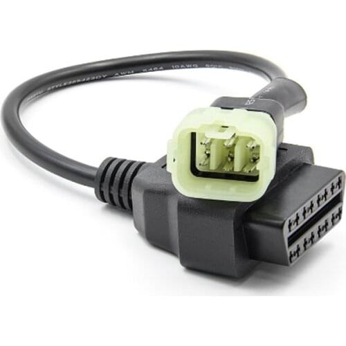 OBD Motorcycle Cable 6 Pin Plug Cable Diagnostic Cable 6Pin to OBD2 16 pin Adapter