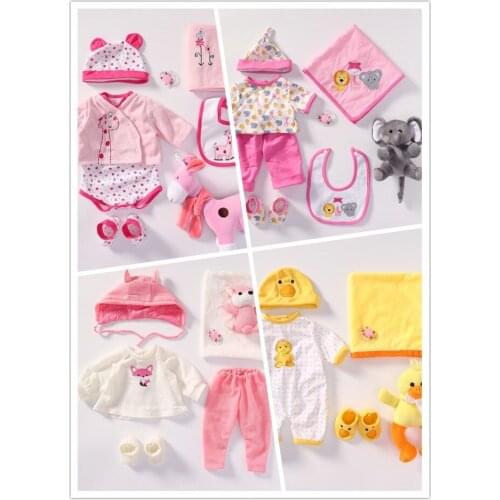 Newborn Baby Girl Doll Dress Clothes Sets + Extra Plush Baby Outfit My First Christmas Girl Baby Boy Christmas Infant Clothing