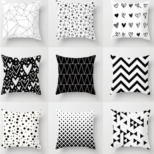 Wholesale 45cm*45cm Geometric Pillow Case Waist Square Decorative Cotton Pillowcases poszewki na poduszki silk Pillow cover #45
