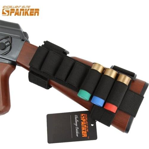 EXCELLENT ELITE SPANKER Tactical Combat Shot Gun Butt Holster Hunting Magazine Shot Gun Buttstock 7 Rounds Shell Holder