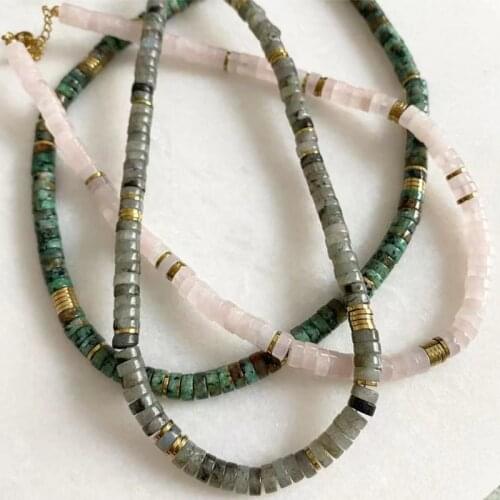 2021 New Trend Retro Jewelry Natural Stone Necklace Men and Women Daily Universal Accessories Classic Fashion High Quality Gifts