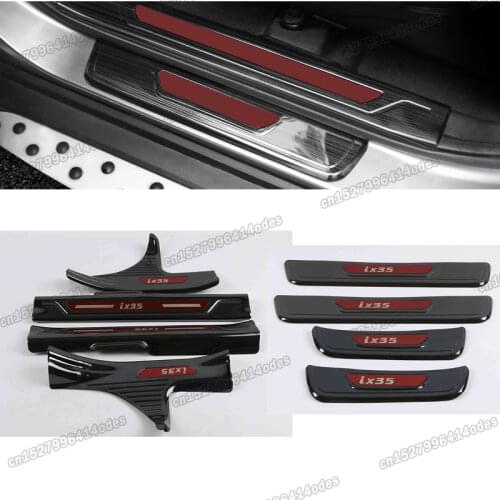 Lsrtw2017 Stainless Steel Car Inner Door Anti-kick Panel Cover for Hyundai Tucson 2015 2016 2017 2018 2019 2020 Accessories